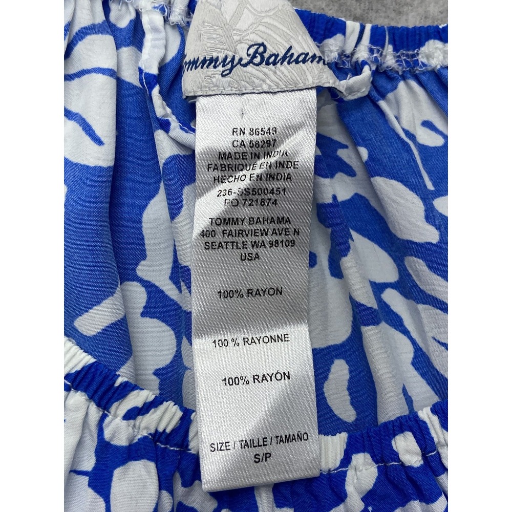 Tommy Bahama Dress‎ Womens Small Floral Rayon Tiered Off Shoulder Pockets Summer - Picture 6 of 10